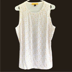 St. John Studded Beaded Viscose Sleeveless Top Size Women’s Size Large EUC